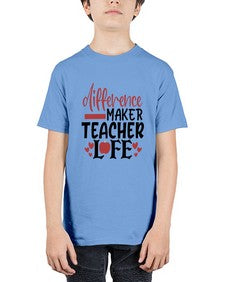 difference maker teacher life Style 120# - teacher - Youth Tee Unisex