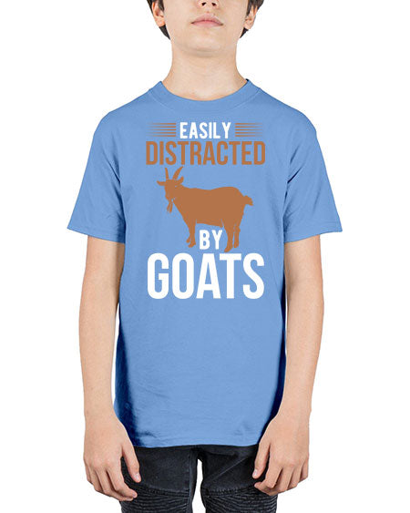 easily distracted by goats Style 5# - goat - Youth Tee Unisex