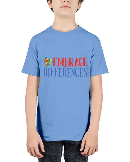 embrace differences Style 13# - autism - Youth Tee Unisex