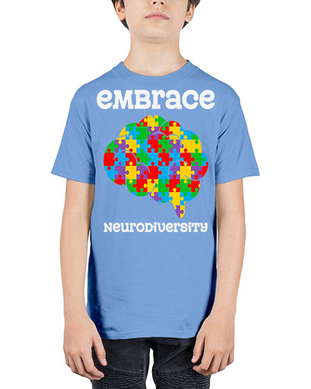 embrace neurodiversity autism awareness 87# - autism - Youth Tee Unisex