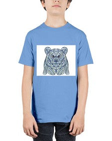 ethnic bear 416# - mandala - Youth Tee Unisex
