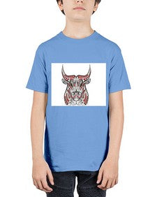 ethnic bull 418# - mandala - Youth Tee Unisex
