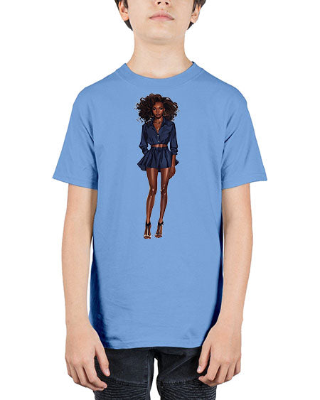 fashion girl in indigo 37# -  fashion - Youth Tee Unisex