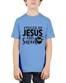 fueled by jesus and sweet tea 990# - tea - Youth Tee Unisex