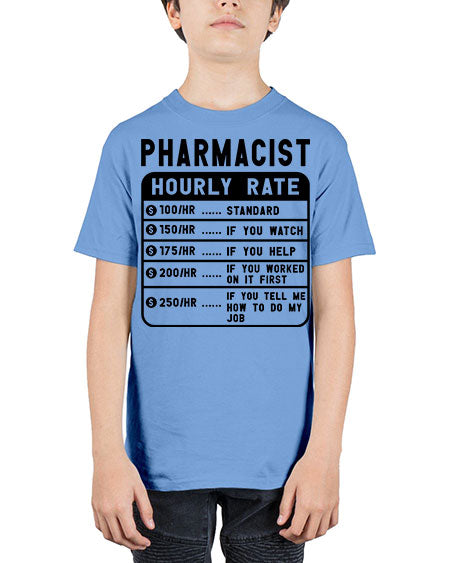 funny pharmacist hourly rate 808# - pharmacist - Youth Tee Unisex