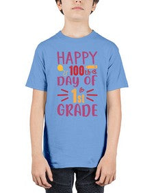 happy one hundredth day of first grade 247# - first grade - Youth Tee Unisex