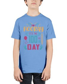 hip hip hooray its the one hundredth day 353# - one hundred days - Youth Tee Unisex