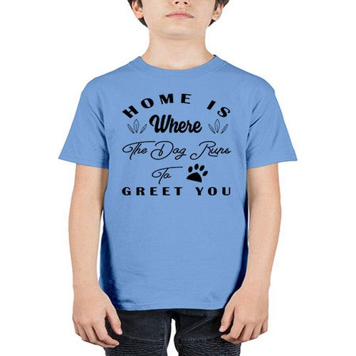 home is where the dog 153# - dogs - Youth Tee Unisex