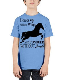 horses fly without wings and conquer without swords - horse - Youth Tee Unisex