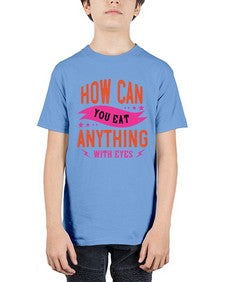 how can you eat anything with eyes 1064# - vegan - Youth Tee Unisex