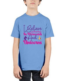 i believe in mermaids and unicorns 171# - unicorn - Youth Tee Unisex