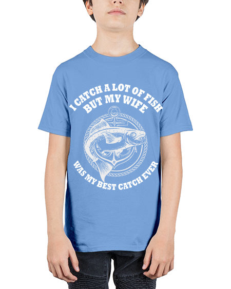 i catch a lot of fish 85# - shark-fish - Youth Tee Unisex