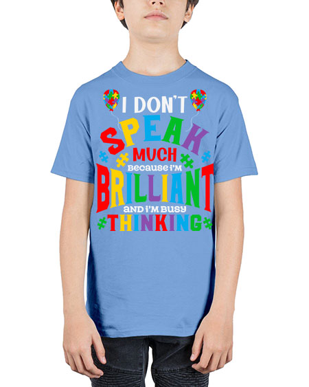 i dont speak much autism 91# - autism - Youth Tee Unisex