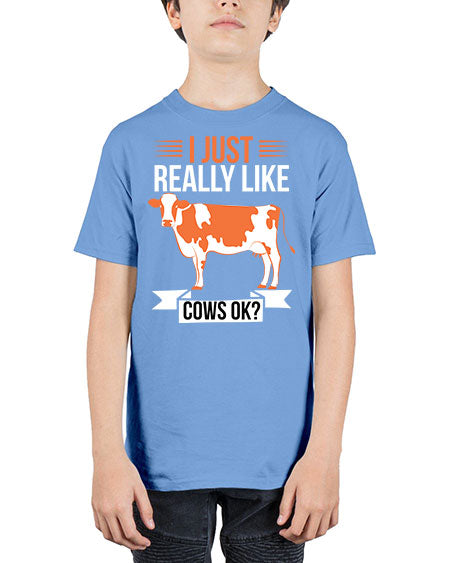 i just really like cows ok Style 3# - cow - Youth Tee Unisex
