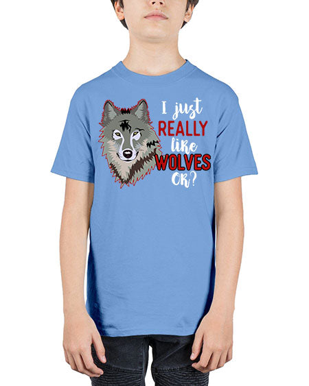 i just really like wolves - wolf - Youth Tee Unisex