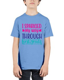 i sparkled my way through first grade 377# - first grade - Youth Tee Unisex