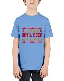 i work until beer oclock 253# - drinking - Youth Tee Unisex