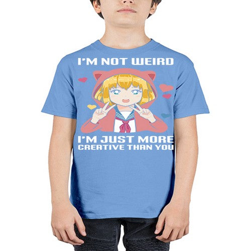 im not wierd im just more creative than you248# - anime - Youth Tee Unisex