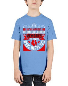 in the happiest of our childhood memories our parents were happy too 343# - parents day - Youth Tee Unisex