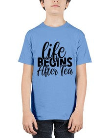 life begins after tea 1297# - tea - Youth Tee Unisex