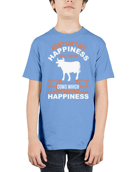 money can’t buy happiness but it can buy cows which is pretty much the same happiness Style 1# - cow - Youth Tee Unisex