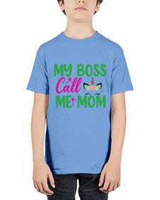 my boss call me mom 311# - unicorn - Youth Tee Unisex