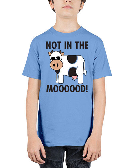 not in the mooood  - cow - Youth Tee Unisex
