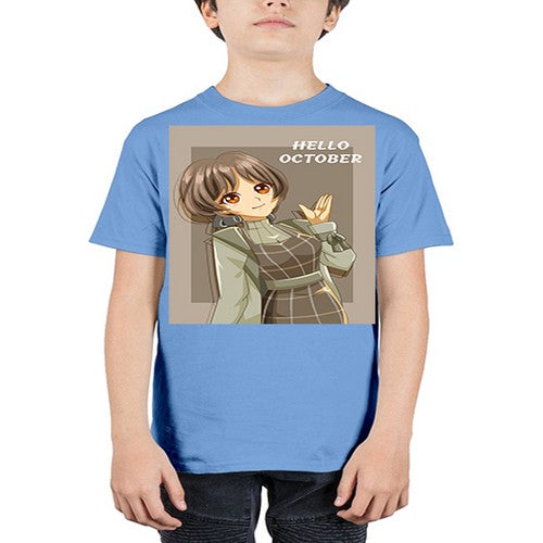 of beautiful girl in hello october 133# - anime - Youth Tee Unisex