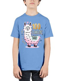 one hundredth Day of School Llama 599# - one hundred days - Youth Tee Unisex