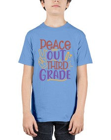 peace out third grade 645# - third grade - Youth Tee Unisex