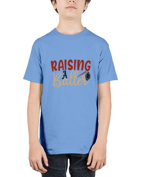 raising a baller 2278# - softball - Youth Tee Unisex