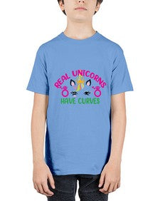 real unicorns have curves 374# - unicorn - Youth Tee Unisex