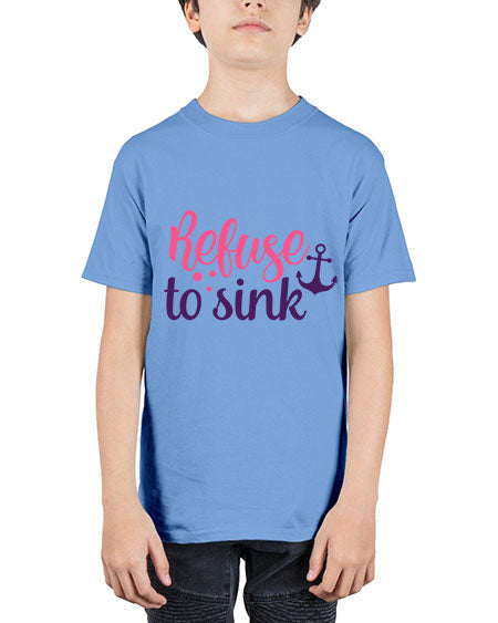 refuse to sink Style 4# - breast cancer - Youth Tee Unisex