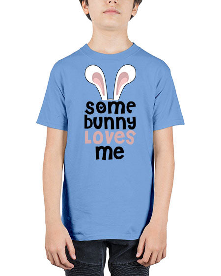 some bunny loves me - rabbit - Youth Tee Unisex