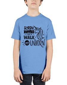 sorry i cant i have to walk black 406# - unicorn - Youth Tee Unisex