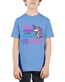 sorry i cant i have to walk my unicorn 407# - unicorn - Youth Tee Unisex