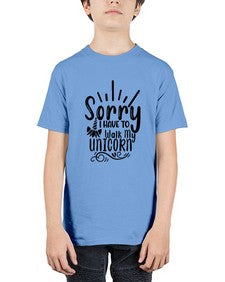 sorry i have to walk my unicorn 411# - unicorn - Youth Tee Unisex