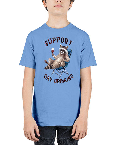 support day drinking 67# - raccoon - Youth Tee Unisex