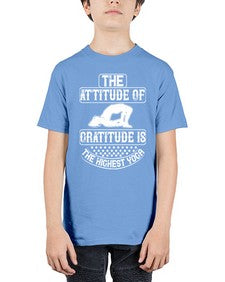the attitude of gratitude is the highest yoga  544# - yoga - Youth Tee Unisex