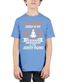 the longest journey of any person is the journey inward  550# - yoga - Youth Tee Unisex