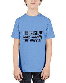 the tassel was worth the hassle 943# - graduation - Youth Tee Unisex
