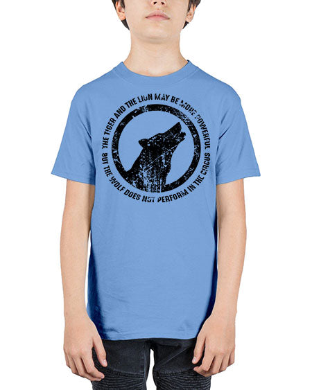the tiger and the lion may be more powerful - wolf - Youth Tee Unisex