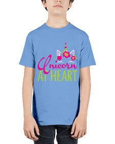 unicorn at heart 444# - unicorn - Youth Tee Unisex