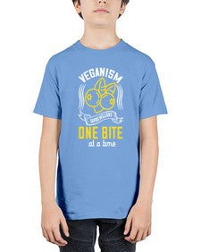 veganism saving millions one bite at a time 455# - vegan - Youth Tee Unisex