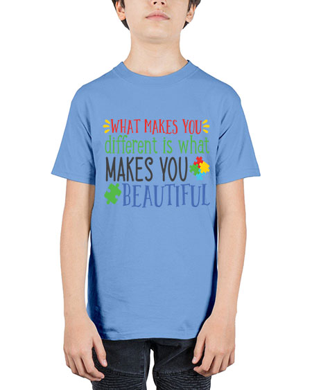 what makes you different is what makes you beautiful Style 3# - autism - Youth Tee Unisex