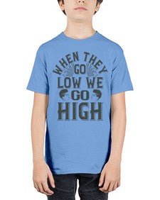 when they go low we go high Style 1# - black afro - Youth Tee Unisex