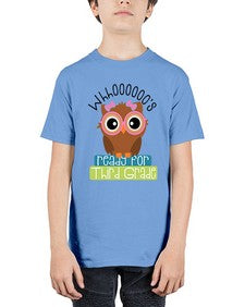 whooos ready for third grade girl 1010# - third grade - Youth Tee Unisex