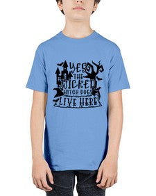 yes the wicked witch does live here 2# - witch - Youth Tee Unisex
