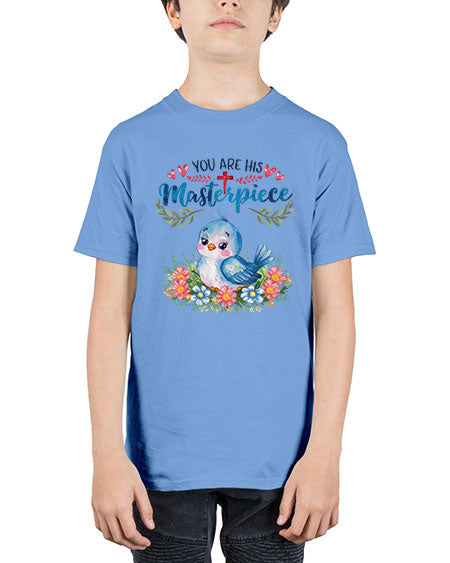 you are his masterpiece 85# - birds - Youth Tee Unisex