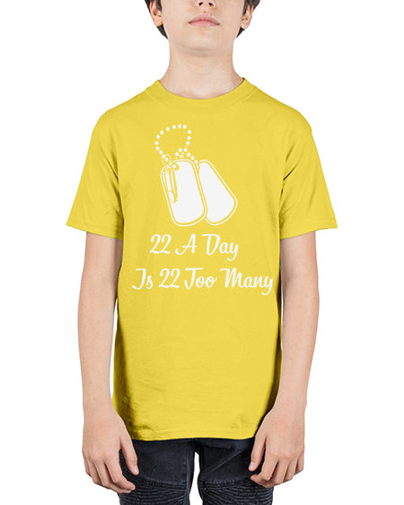 22 A Day is 22 30# - PTSD - Youth Tee Unisex